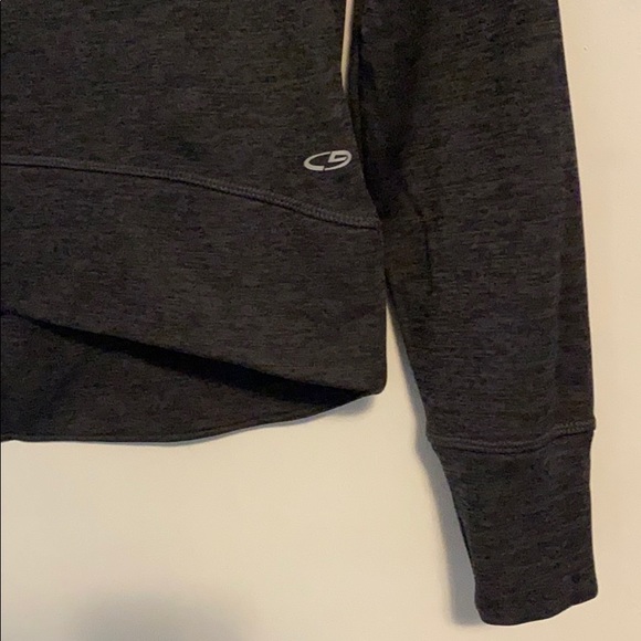 Champion Duo Dry Hi Lo Hem Dark Gray Sweatshirt - Picture 3 of 8